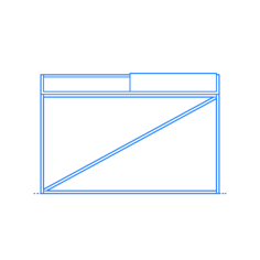 Furniture Desks Blu Dot Swish Console Desk Outline Svg Vector, Free Vectors File